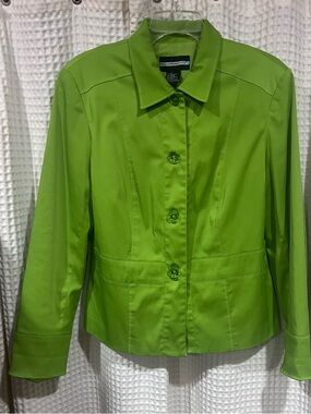Lime Green Women's Button-Front Jacket